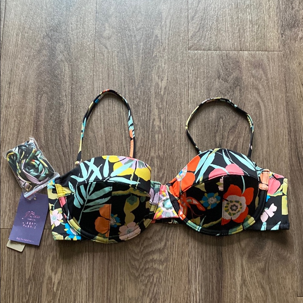 NWT J. Crew Liberty Fabric Floral Balconette Underwire Bikini Top